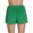thumbnail image 3 of Just Love Womens Plush Pajama Shorts (Green - Candy Cane, 1X), 3 of 3