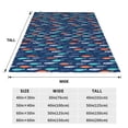 thumbnail image 3 of Cauagu Colorful Fish 3 Pattern Flannel Bed Blankets,Fleece Blanket Comfortable Air Conditioning Blanket for Sofa Bed Travel Couch & Living Room -80"x60", 3 of 8