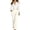 Beige, variant on Womens Suspender Pants with Pockets High Waist Detachable Straps Straight Leg Stretch Casual Trousers for Work. M
