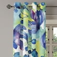 thumbnail image 3 of Ambesonne Floral Grommet Curtain, Print of Blooming Flowers, 50"x72", Lavender Blue Pale Green, 3 of 5