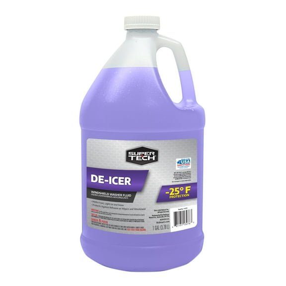 Super Tech De-icer Windshield Washer Fluid -25F with Rain Repeller, 1 gallon