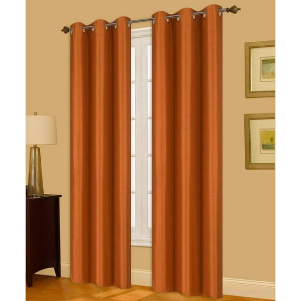 (72) 1 Panel Orange Solid Thermal Foam Lined Blackout Heavy Thick