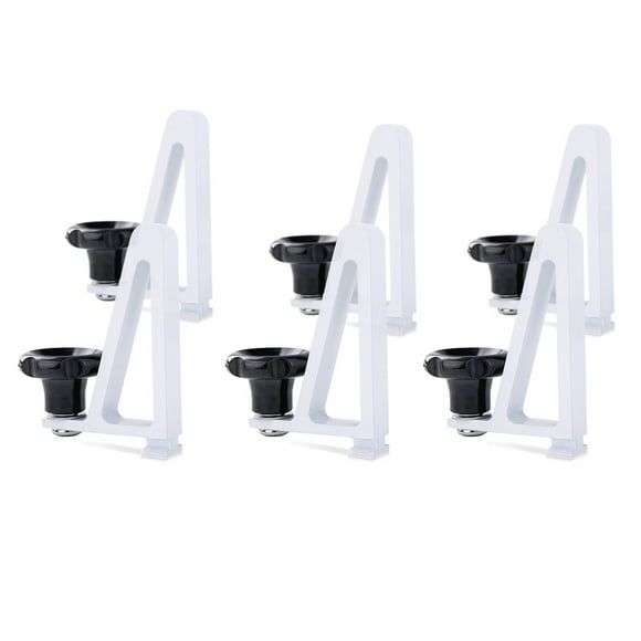 AA-Racks Aluminum Van Roof Ladder Rack and Truck Ladder Rack Ladder Stopper Set of 6 - White