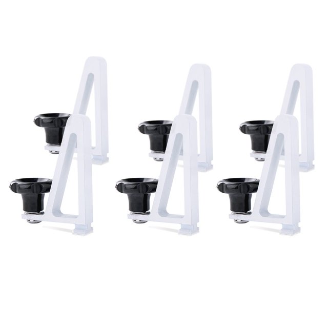 AA-Racks Échelle de Toit en Aluminium pour Van et Camion Ensemble de 6 - Blanc