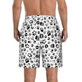 thumbnail image 3 of Kdxio Black Footprints Pattern Mens Casual Shorts - Drawstring Summer Beach Sports Shorts for Men, 3 of 9