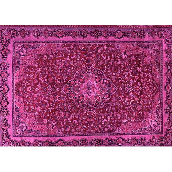 Ahgly Company Indoor Rectangle Persian Pink Traditional Area Rugs, 4' x 6'