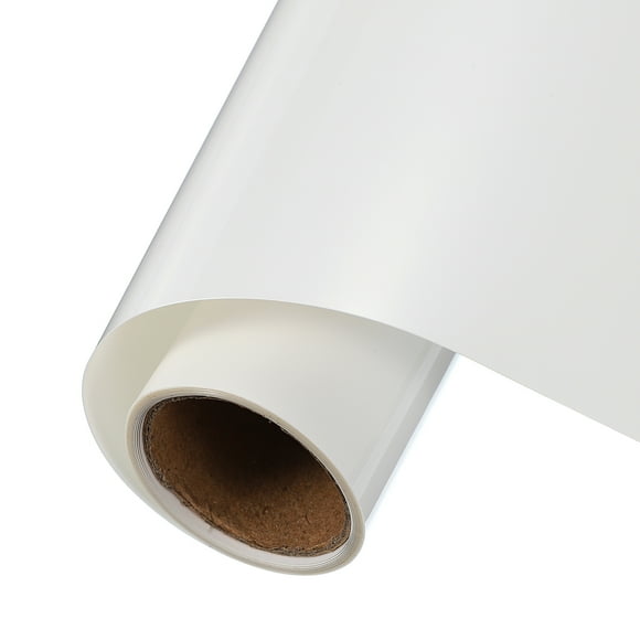 Vinilo de Transferencia de Calor Blanco Uxcell, Rollos de Vinilo de 10 Pulgadas x 5 pies para Corte de Calcomanías, Señales, Álbumes de Recortes, Manualidades DIY, Decoración del Hogar