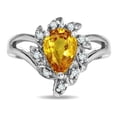 thumbnail image 2 of Star K � Genuine Citrine Pear Shape 8x6 Halo Split Shank Ring, 2 of 9