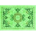 thumbnail image 1 of Ahgly Company Indoor Rectangle Abstract Green Modern Area Rugs, 2' x 5', 1 of 4