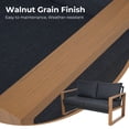 thumbnail image 6 of GRANDPATIO Modern Outdoor Sofa Set with Loveseat and Two Ottomans, Wood Grain Finish, Full Aluminum Frame, 6 of 9