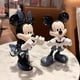 thumbnail image 3 of Figuras de Mickey Mouse y Minnie de Disney, 2 uds., 15cm, figurita de anime de dibujos animados, decoración hecha a mano, adornos de muñecas, regalo de cumpleaños para niña, juguete, 3 of 4