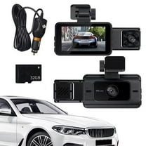 Btomtd Dashcam Front And Rear Camera,Dash Cam Front Inside And Rear 1080P Dash Camera For Cars With Infrared Night Vision 140 Degrees Wide Parking Monitor Gravity Sensing Loop Recording