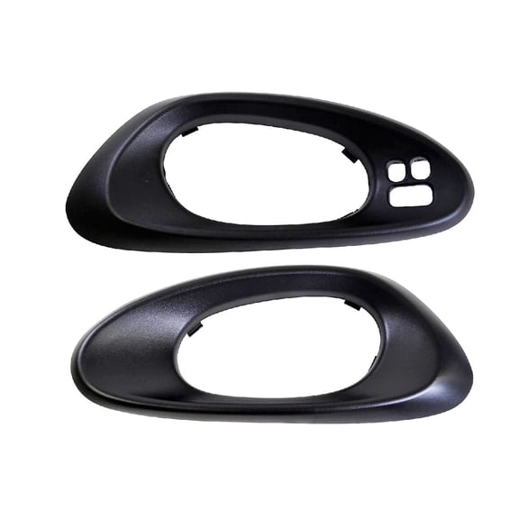 PT Auto Warehouse GM-2721A-2FP1 - Inner Interior Inside Door Handle Trim, Black - with Memory Seat Hole (Front Driver Side), Front Left/Right Pair