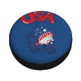 thumbnail image 2 of Kdxio Spare Tire Cover for RV Trailer, Waterproof Wheel Cover,Camper Spare Tire Cover Fit for Rv SUV Truck Travel Trailer 15 inch-Gnome 4th of July, 2 of 8