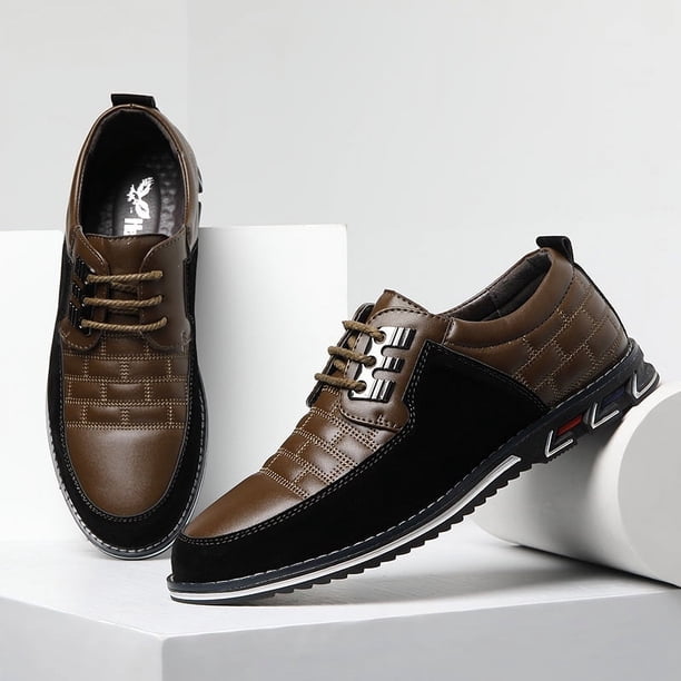 Zapatos de verano para hombre, zapatos para hombre, transpirables, estilo coreano, zapatos casuales de cuero para negocios, zapatos deportivos de gran tamaño que combinan con todo