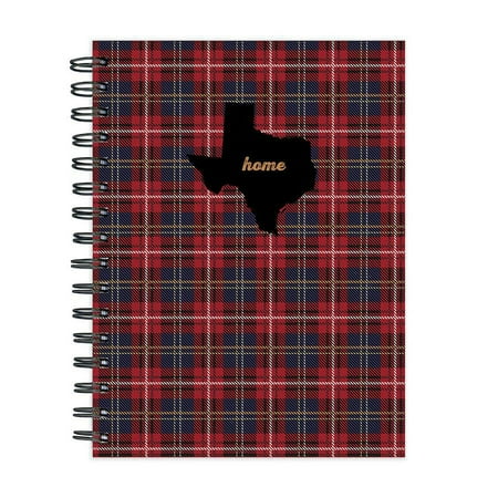 UPC: 0619344351268 | Texas – State Pride Plaid 7 x9  Spiral Lined Journal