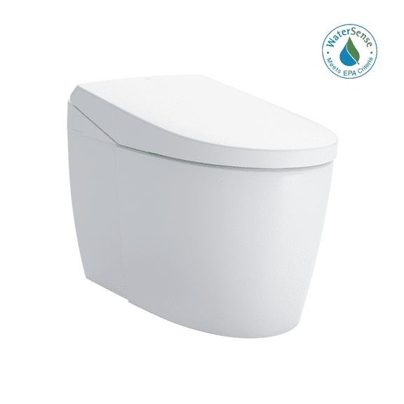 NEOREST® AS Dual Flush 1.0 or 0.8 GPF Toilet with Intergeated Bidet Seat and EWATER , Cotton White - MS8551CUMFG#01