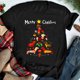 thumbnail image 1 of Pntutb Mujeres Carta de Navidad Impreso Cuello Redondo Manga Corta Camisetas tops Blusa Pntutb Pntutb-8032, 1 of 7
