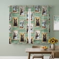 Bears in Frames Sheer Curtains 54 Inch Long 2 Panels, Rustic Cabin Bear ...