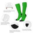thumbnail image 4 of Picia Women Crew Soft Moisture-wicking Socks Green Pattern Design Cotton Socks, One Size fit All, 4 of 9
