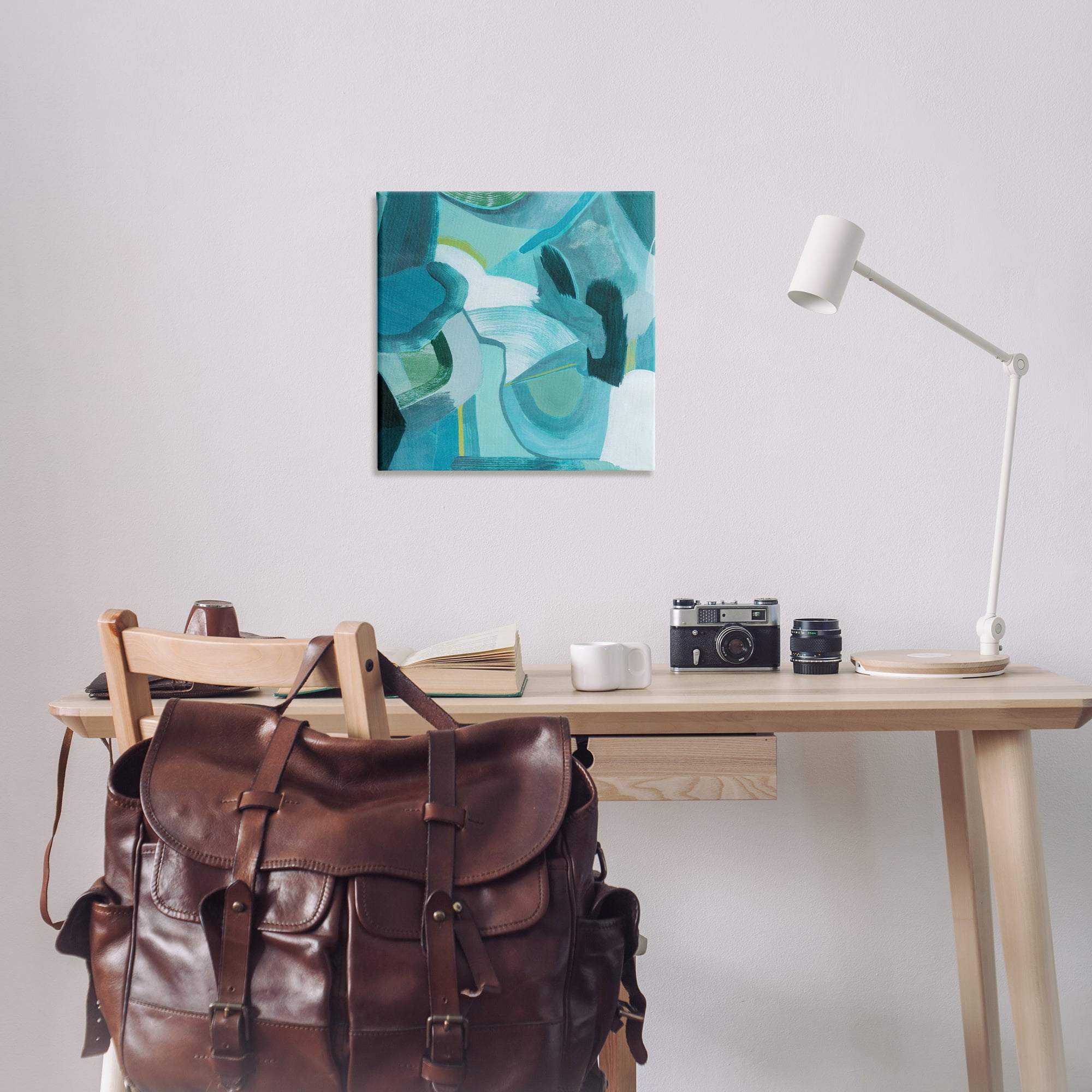 Stupell Industries Dynamic Cascading Shapes Abstract Painting Wrapped Canvas Art Print Wall Art, 24 x 24