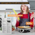 thumbnail image 3 of Morning Star Electric Crepe Maker Machine with 13-inch Non-Stick Griddle Ideal for Pancakes, Eggs, Tortillas, & Lefse with Batter Spreader and Attached Handle Crepes Maker, 3 of 6