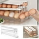 thumbnail image 1 of Baúles de almacenamiento, huevos de varios niveles para refrigerador, organizador de huevos con ruedas automáticas, dispensador de huevos que ahorra espacio, 30 huevos, estante para huevos de refriger, 1 of 9
