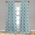 thumbnail image 5 of Ambesonne Traditional Curtains, Spanish Retro, Pair of 28"x95", Blue, 5 of 5