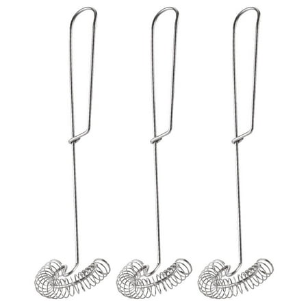 

3pcs Manual Egg Stirrer Stainless Steel Spring Coil Egg Whisk Cream Mixing Whisk