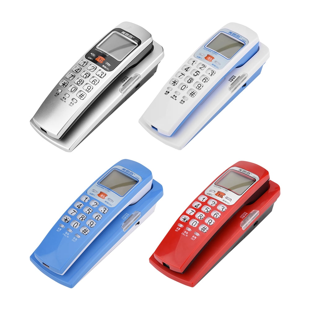 White Zerone 4 Colors FSK//DTMF Caller ID Telephone Corded Phone Desk Put Landline Fashion Extension Telephone for Home