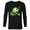 Black, variant on Disney and Pixar Monsters, Inc. Mike Wazowski Feels Good Man - Long Sleeve T-Shirt for Men - Customized-Navy