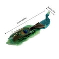 thumbnail image 3 of Glitter Peacock Christmas Tree Topper Decoration Long Tail Feather Peacock Bird Clip On Ornament for Xmas Tree Decor,10 X3.14 INCH, 3 of 5