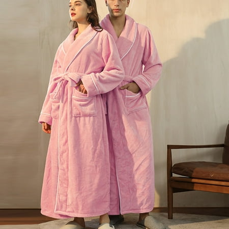 

qucoqpe Women s Nightshirt Long Sleeve Nightgown V-Neck Sleepwear Full Length Pajama Dress with Pockets Loungewear on Clearance