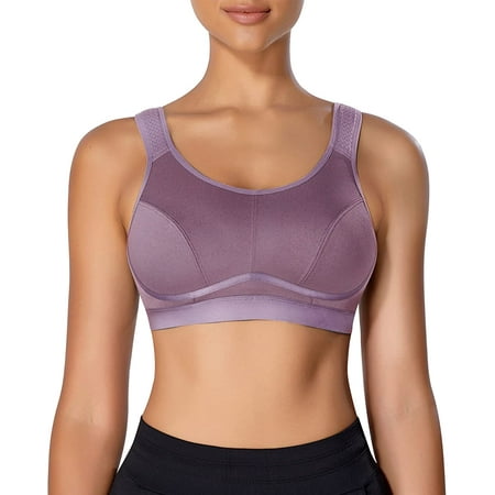 

Nebility High Impact Sport Bra for Women Full Support Wireless Bras Racerback Workout Yoga Athletic Bra Adjustable Straps
