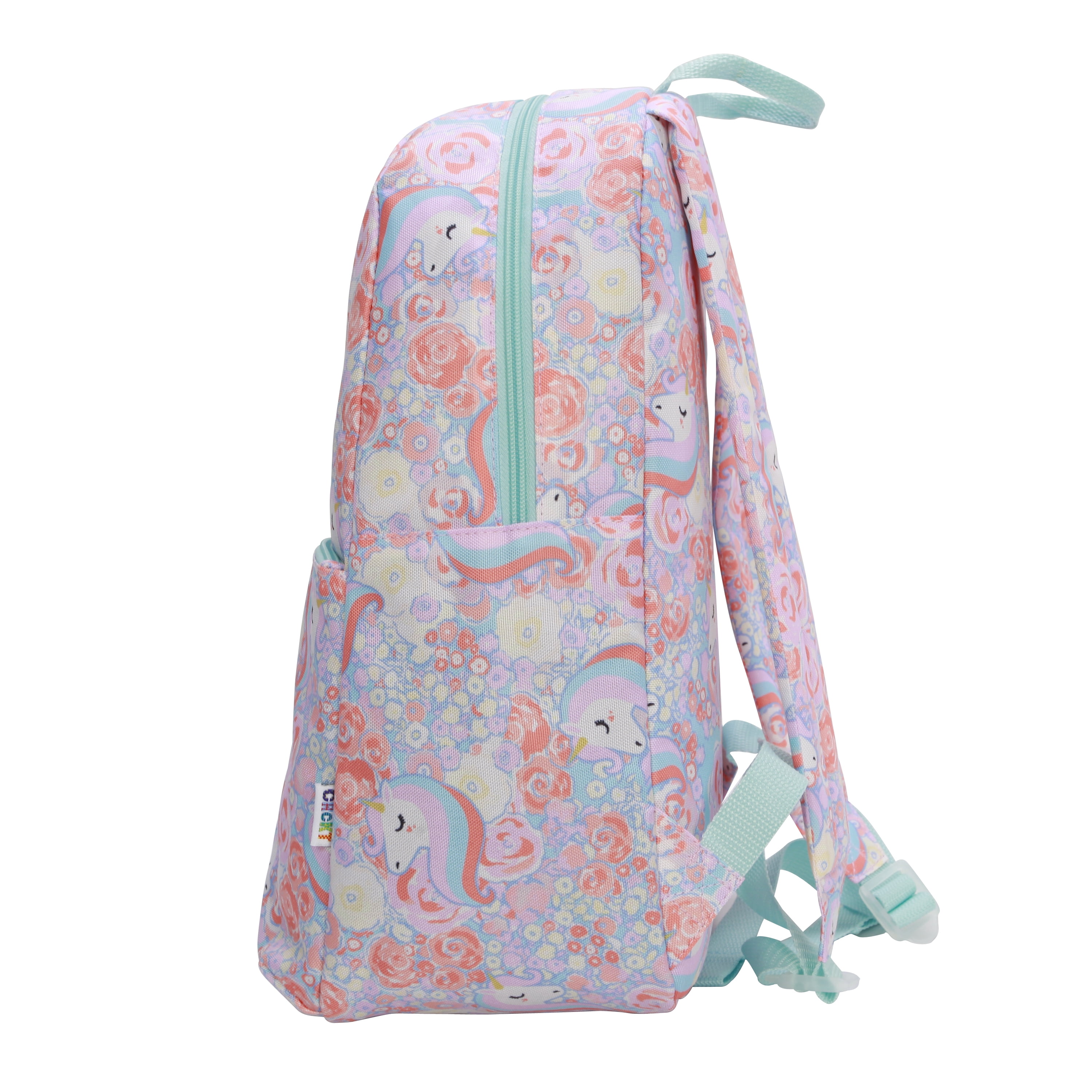 CRCKT 4-Piece Softside Kids Luggage Set, Includes 18" Carry-on, 12" Backpack, Plush Critter that turns into a Neck Roll Pillow, and a Matching Luggage Tag, Unicorn, (Walmart.Com Exclusive)