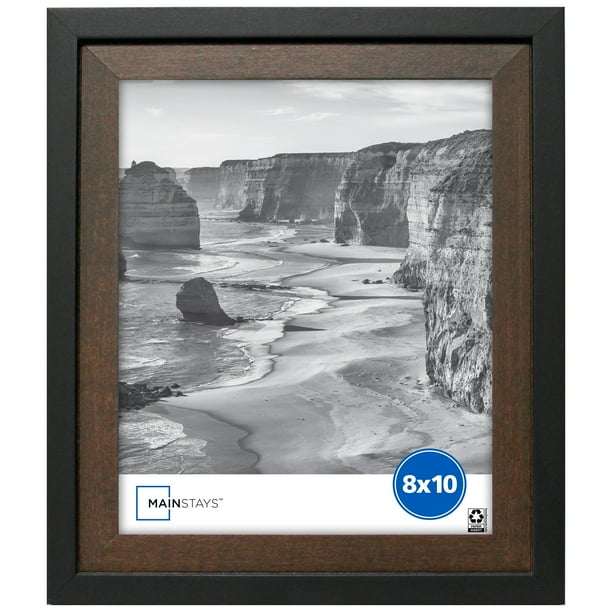 Mainstays 8” x 10” TwoTone Black Wood Photo Frame