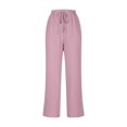 thumbnail image 5 of UAMVSH Palazzo Pants for Women Casual Loose High Waist Boho Wide Leg Beach Trousers Trendy Lounge Pant with Pockets, 5 of 5