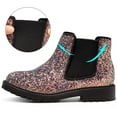 thumbnail image 6 of HARVEST LAND Little/Big Girls Glitter Ankle Boots Kids Chelsea Elastic Dress Booties for Toddler, 6 of 8