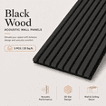 thumbnail image 5 of 2-Pack 16" x 104" Wood Slat Acoustic Wall Panels, 23 Sq. Ft. Coverage, Black Wood Finish for Interior Walls and Ceilings, 5 of 6