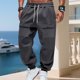 thumbnail image 4 of Ceisia Men's All-Season Solid Color Workwear Gift Sweatpants - Elastic Waistband Drawstring Pocket Oversized Comfort Pants, 4 of 8