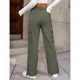 thumbnail image 2 of Eddoyee Womens High Waist Cargo Wide Leg Denim Pants Stretch Casual Jeans S-XXL, 2 of 6