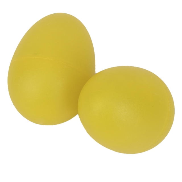 1 Par de Coctelera Musical de Percusión Perfecl Huevo Maracas Plástico Color Amarillo Limón