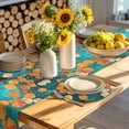 thumbnail image 4 of Orange Leaf Round 15 Inch Placemats Set of 8, Abstract Oil Painting Branch Turquoise HeatResistant Non Slip Place Mats for Dining Table, Wipeable Braided Kitchen Table Mats for Housewarming, 4 of 9