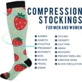 thumbnail image 4 of FREEAMG Strawberry Compression Socks Women Men Long Stocking (20-30mmHg) Travel Knee High Stockings for Athletic Sports,Running,Cycling,Nursing, 4 of 7