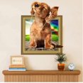 thumbnail image 3 of Diy 3d cachorro perro pegatina de pared Pvc telón de fondo decoración decoración del hogar calcomanías de habitación arte de la pared papel tapiz pegatinas en el cartel de la pared - -, 3 of 4