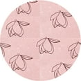 thumbnail image 1 of Ahgly Company Machine Washable Indoor Round Transitional Light Coral Pink Area Rugs, 7' Round, 1 of 7