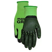 MidWest Gloves & Gear, Unisex, 6 Pack of Max Grip Gloves, Green in color, Size SM