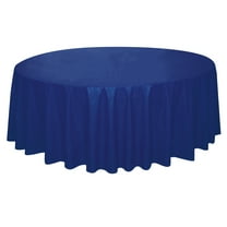 Round 84" True Navy Plastic Table Cover, by Way To Celebrate