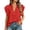 Red, variant on Women's Tiered Ruffle Short Sleeve Shirts Summer Sweet Plain V Neck T Shirt Loose Lightweight Boho Beach Vacation Tops Black