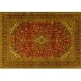 thumbnail image 1 of Ahgly Company Machine Washable Indoor Rectangle Persian Yellow Traditional Area Rugs, 8' x 10', 1 of 4
